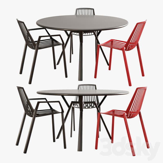 Table Chair Fast dining set rion radice quadra 