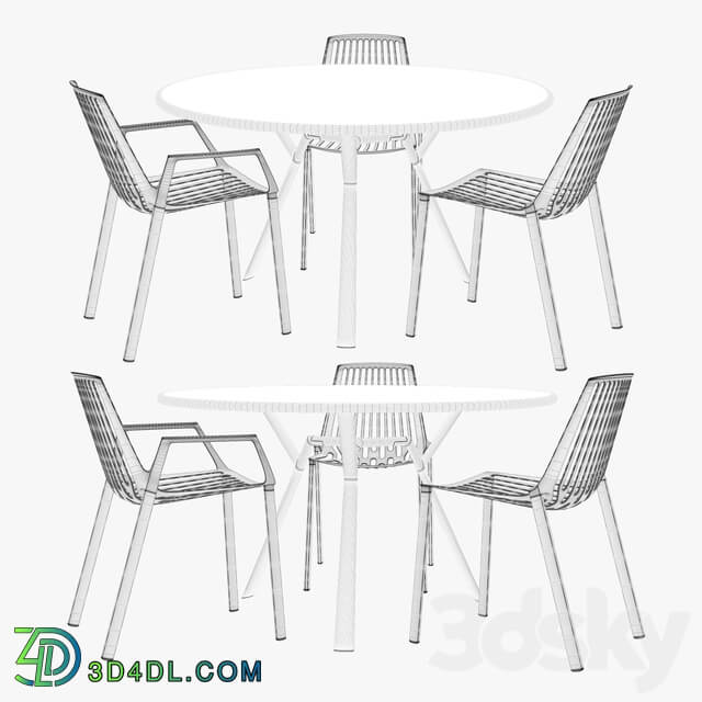 Table Chair Fast dining set rion radice quadra 
