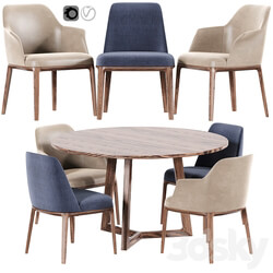 Table Chair Poliform Sophie And Grace Dining Set 