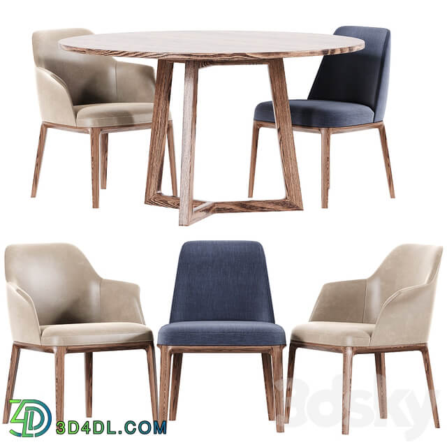 Table Chair Poliform Sophie And Grace Dining Set