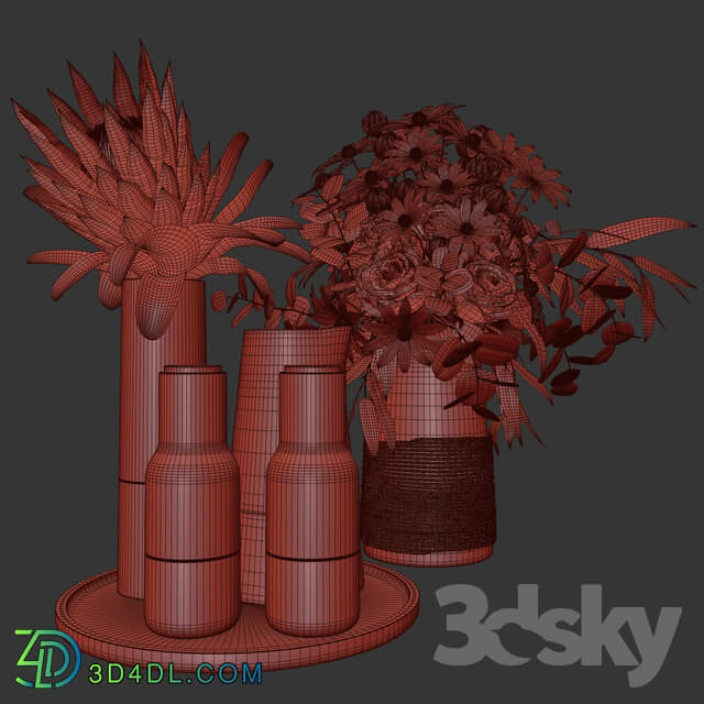 Other decorative objects Flower Set 003 Protea and Roses