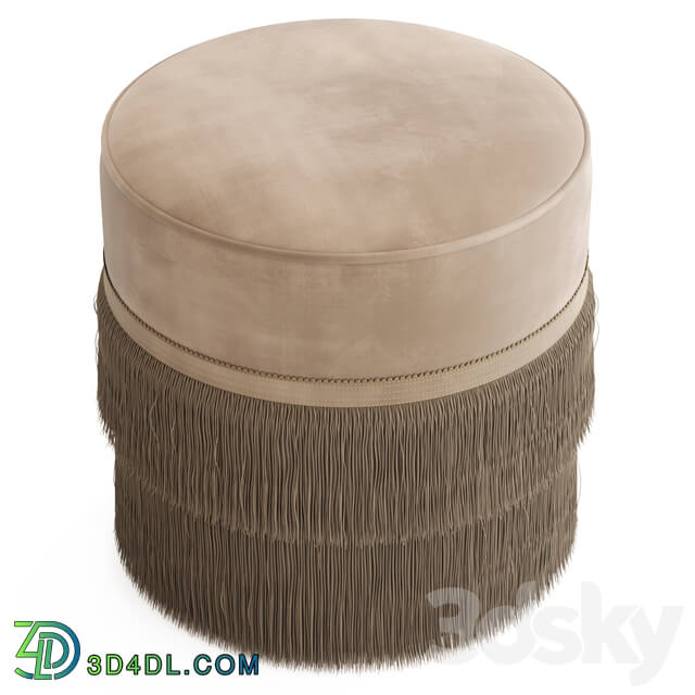 Globewest Kennedy Fringed Ottoman