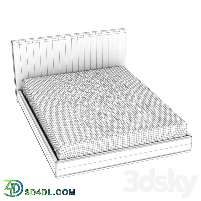 Bed HARRY Leather bed Harry Collection By Laskasas