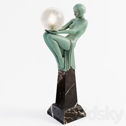 Art Deco Lamp of a Figural Female 