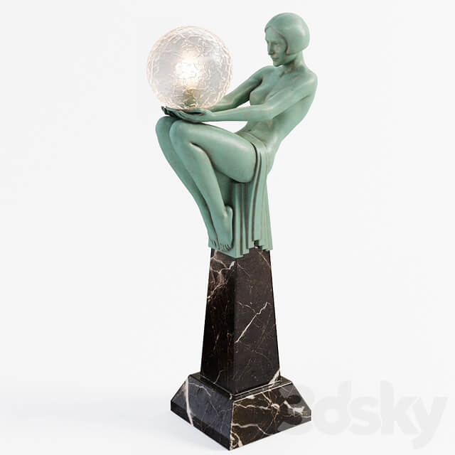 Art Deco Lamp of a Figural Female