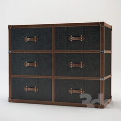 Sideboard Chest of drawer Kare Croco Brown 