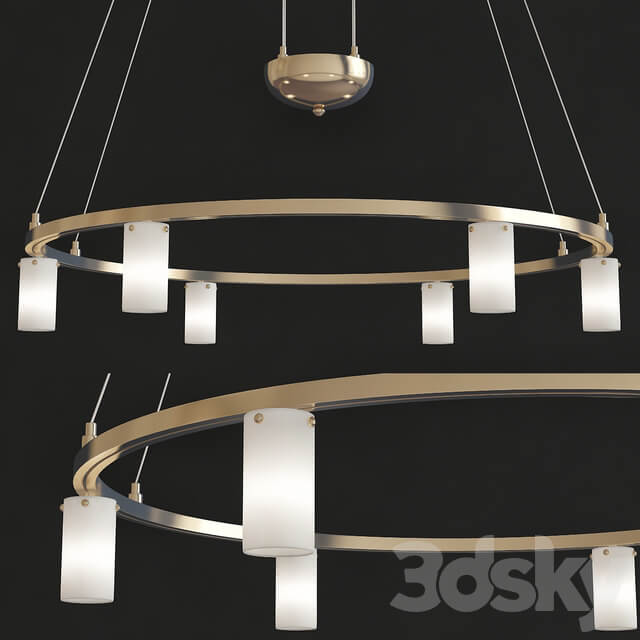 George Kovacs Adjustable Six Light Chandelier Round