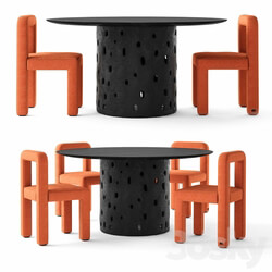 Table Chair Faina Design Toptun Chair and Ztista Table 