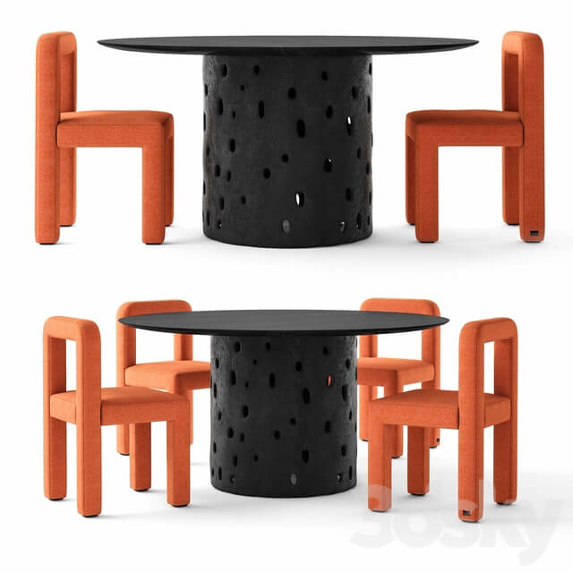 Table Chair Faina Design Toptun Chair and Ztista Table