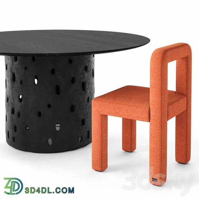 Table Chair Faina Design Toptun Chair and Ztista Table