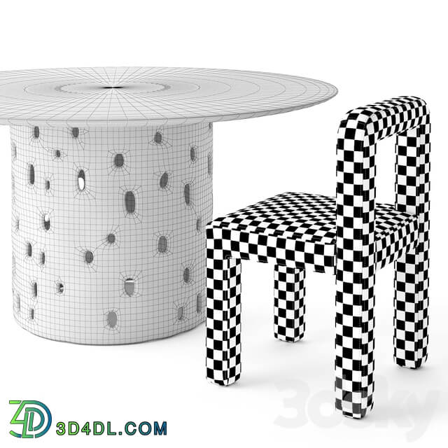 Table Chair Faina Design Toptun Chair and Ztista Table