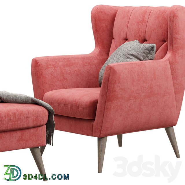 Armchair with pouf Aria MP