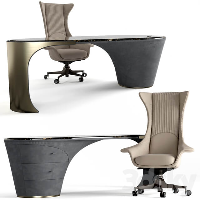 Visionnaire Planet armchair Jet desk