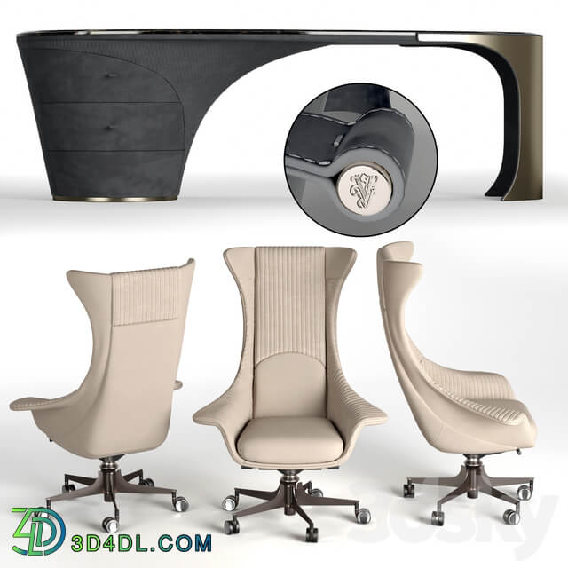 Visionnaire Planet armchair Jet desk