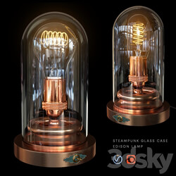 Steampunk Glass Case Edison Lamp 