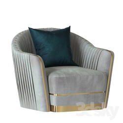 Divani Casa Ardine Gold Lounge Chair 
