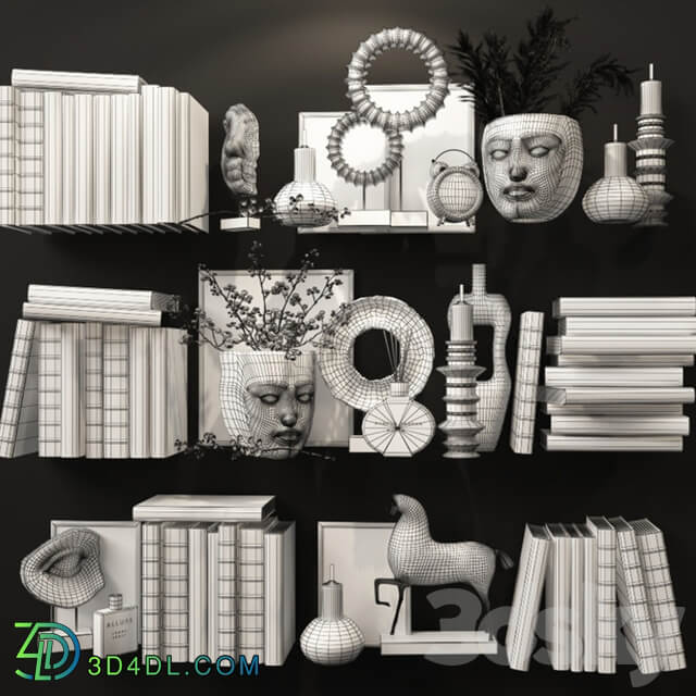 Decorative shelf filling set 6