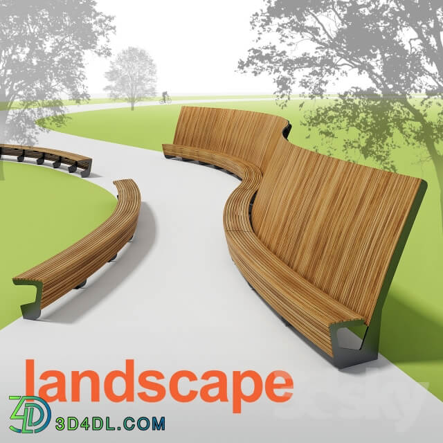 Benches Landscape 3D Models