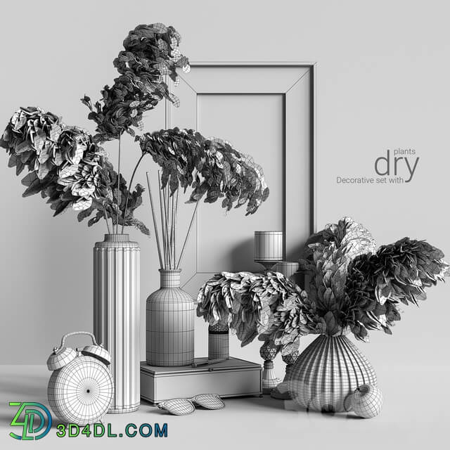Decorative set with dry plants 2