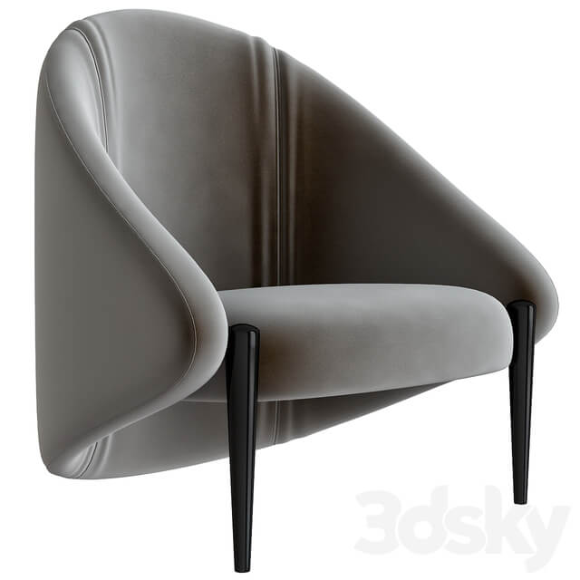 Fabric armchair with armrests walrus
