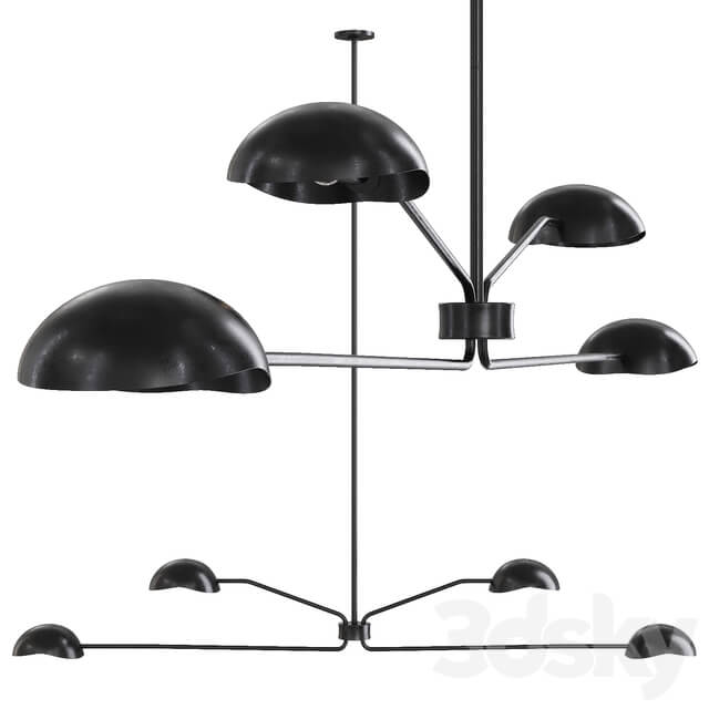 Restoration Hardware CONVESSI LINEAR CHANDELIER 72 Black