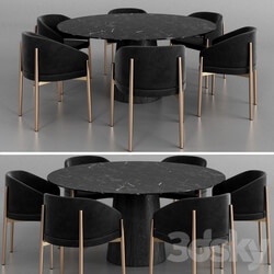 Table Chair Porro Frank armchair and Materic table 2 