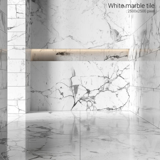 Tile White marble tiles 4