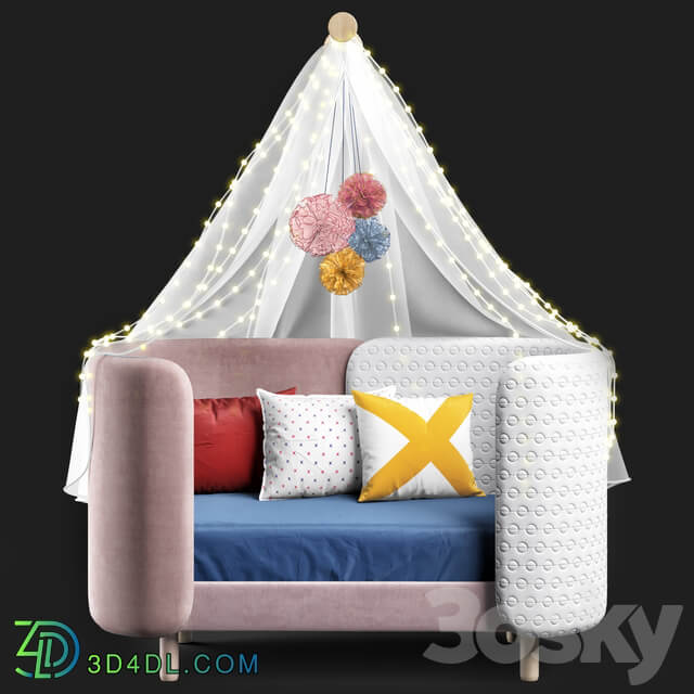 Dot and cross bed