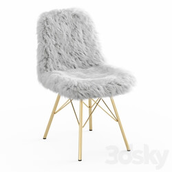 Fur white chair 