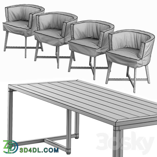 Table Chair Leeff Woodie Stoel Industrial Table