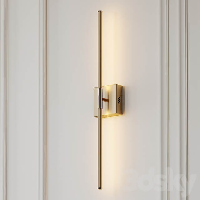 Gallatin Dimmable Gold and Silver Wall Sconce by Orren Ellis 3D Models