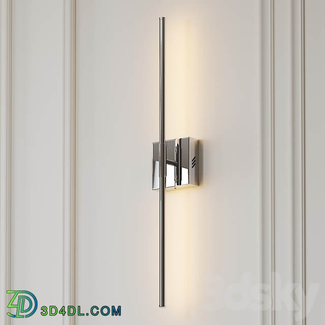 Gallatin Dimmable Gold and Silver Wall Sconce by Orren Ellis 3D Models