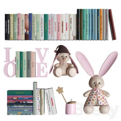 Miscellaneous Books and toys set 