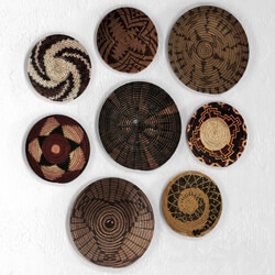 Other decorative objects Wicker African wall baskets. 