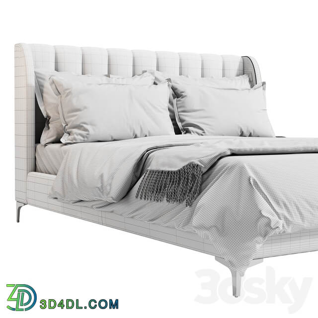 Bed Life Interiors Georgia Velvet King Bed Emerald 