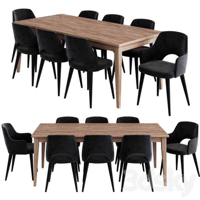 Table Chair Coco Republic Dinning Set 4