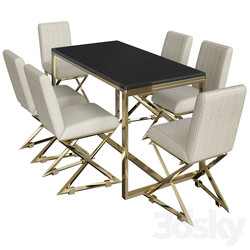 Table Chair China Gold Mirror Stainless Steel Dining Table 