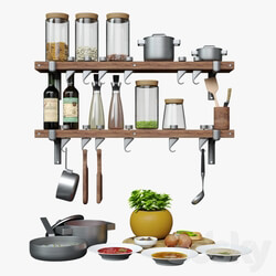 Kitchen set Storage racks GSF701 Cooking Pots 