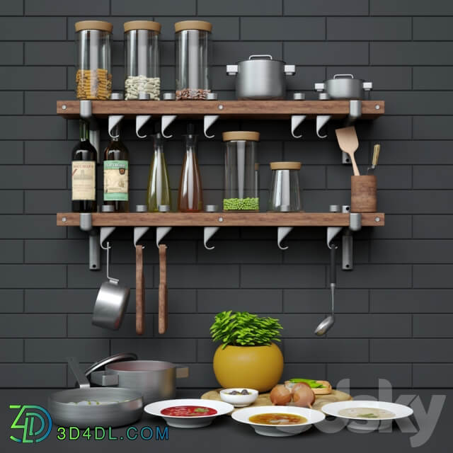 Kitchen set Storage racks GSF701 Cooking Pots