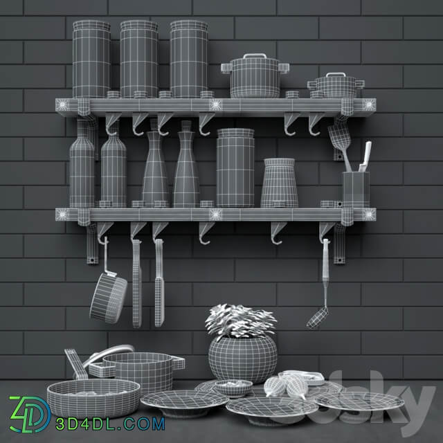 Kitchen set Storage racks GSF701 Cooking Pots