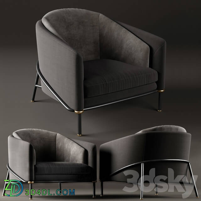 Armchair Minotti Fil noir