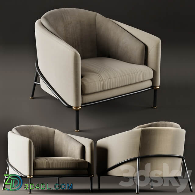 Armchair Minotti Fil noir