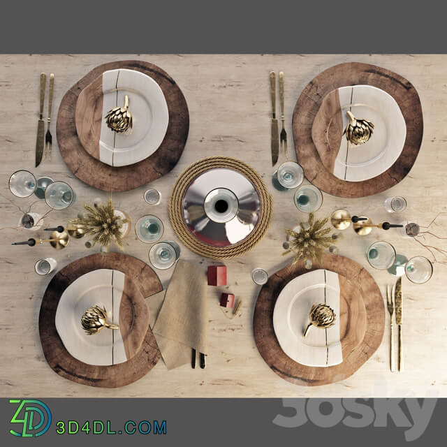 decorative set of dishes