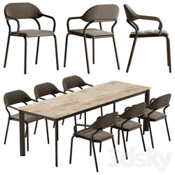 Table Chair Varaschin noss chair system table set 