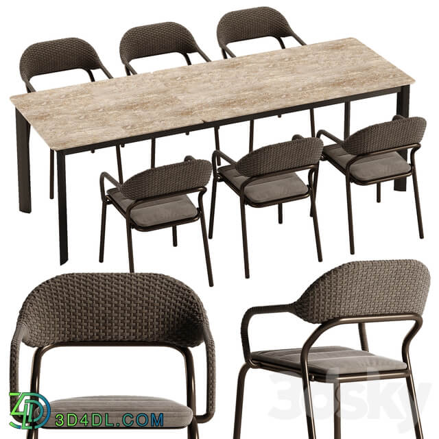 Table Chair Varaschin noss chair system table set