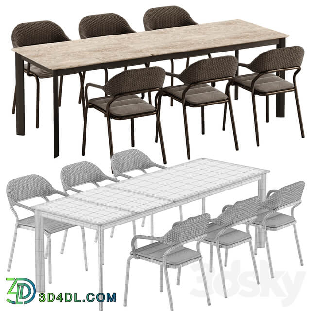 Table Chair Varaschin noss chair system table set