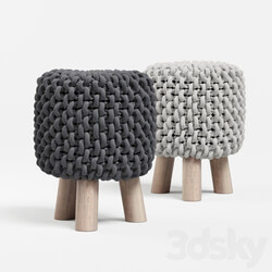 Chunky Knit Mini Stool 