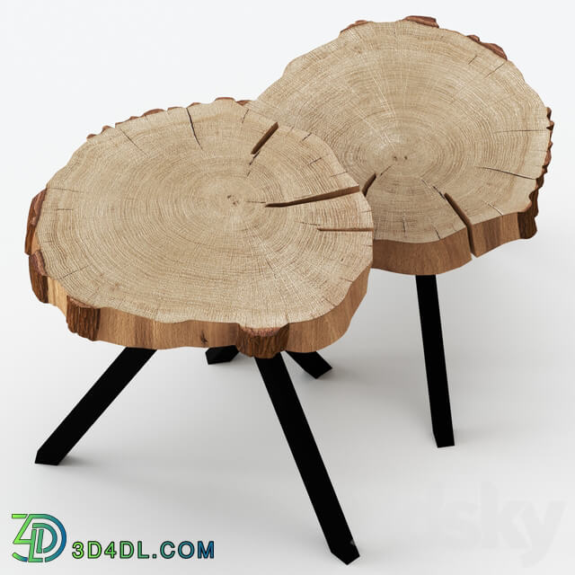 Coffee tables made of slab.