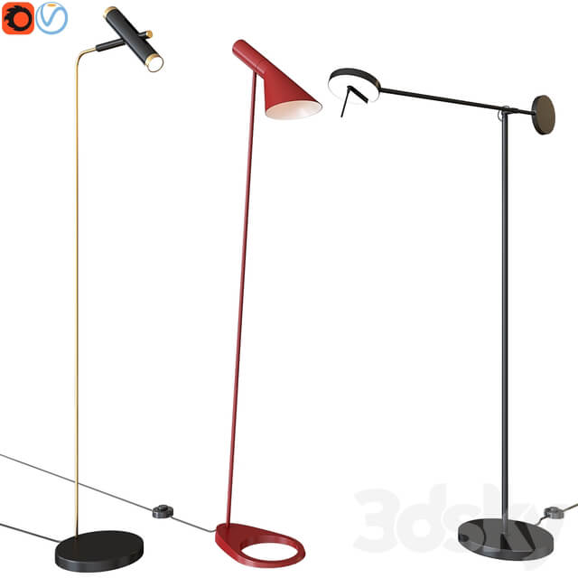 A set of floor lamps. Favorite. Louis Poulsen GROK