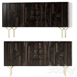 Sideboard Chest of drawer Pictograph Buffet Carbon 